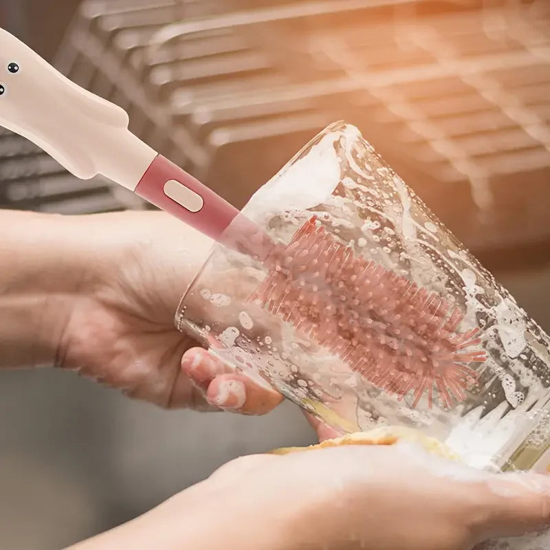 Silicone Bottle, Cup & Straw Brush Set