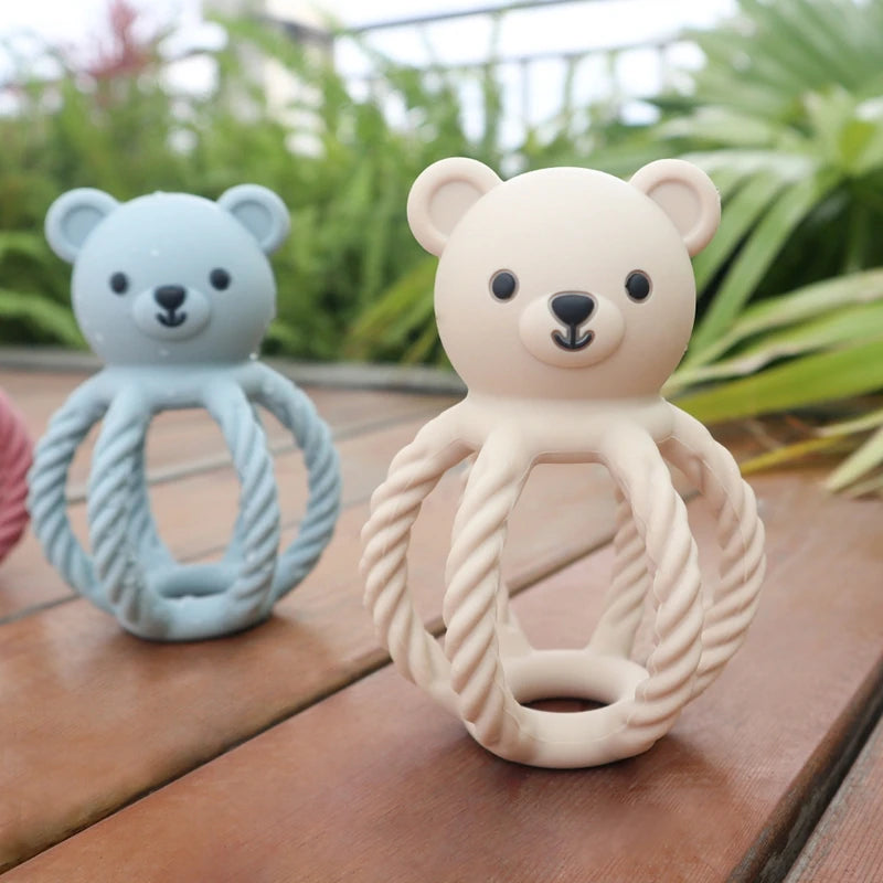 Soft Silicone Bear Toy – Baby Teething Relief Gift