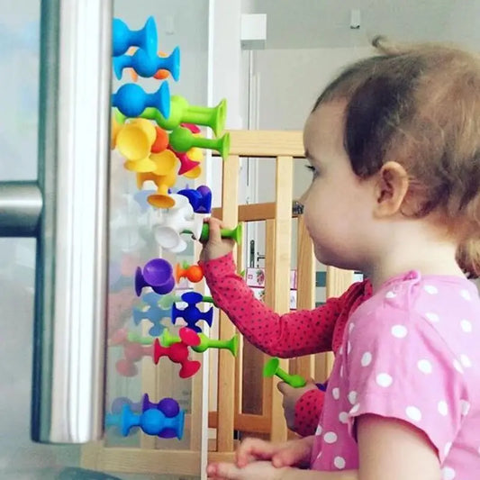 19pcs Silicone Sucker Construction Toy