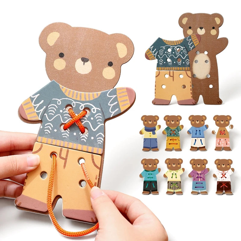 Montessori Bear Threading Toy for Toddlers