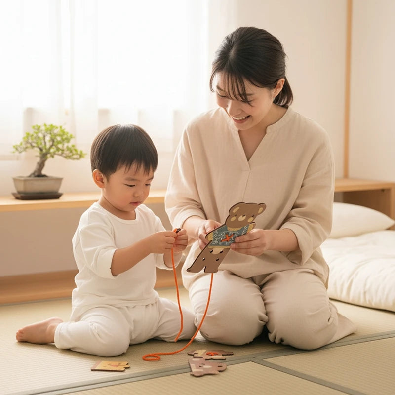 Montessori Bear Threading Toy for Toddlers