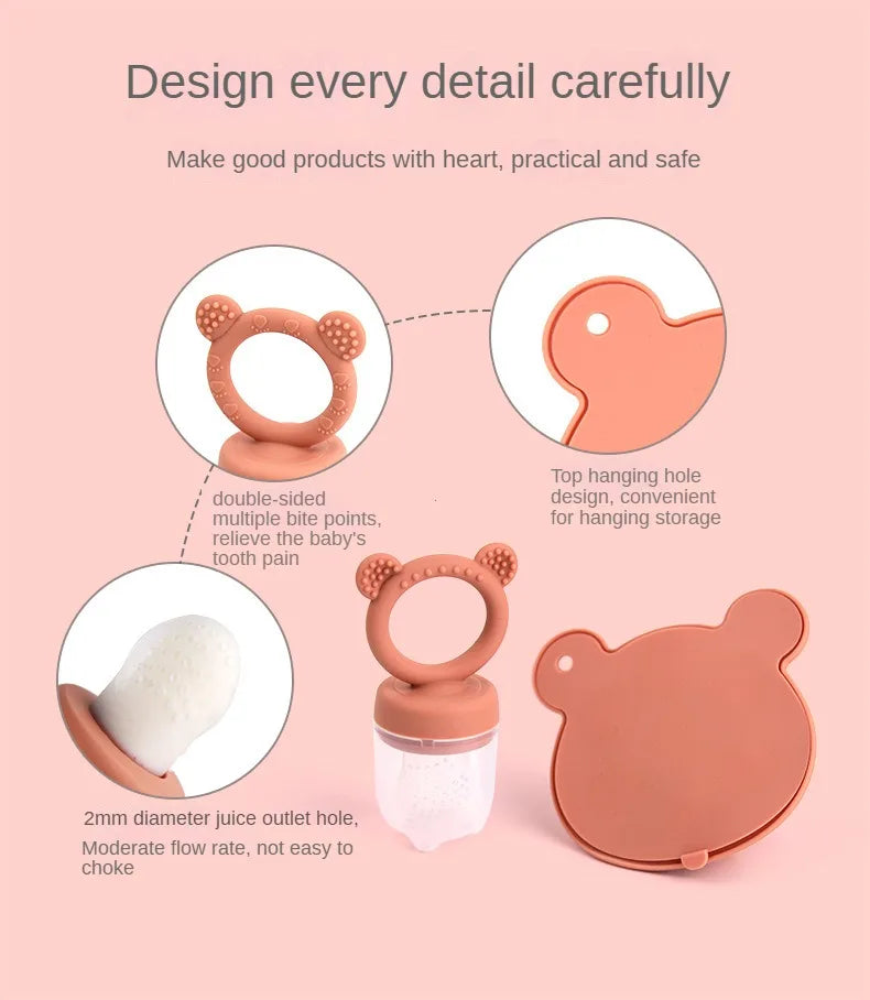 Bear Silicone Baby Food Freezer Set