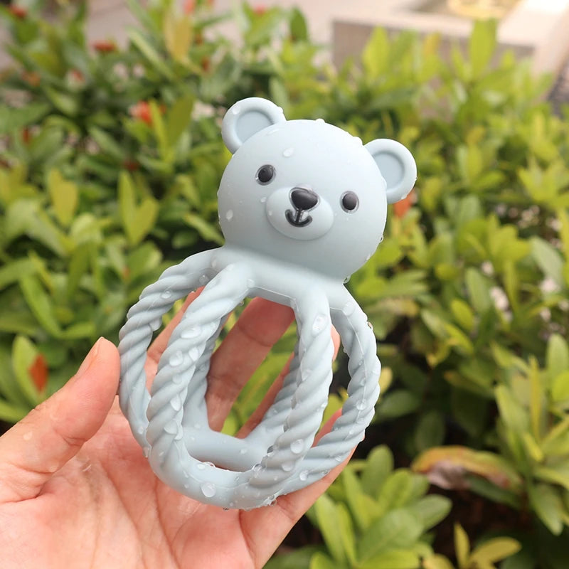 Soft Silicone Bear Toy – Baby Teething Relief Gift