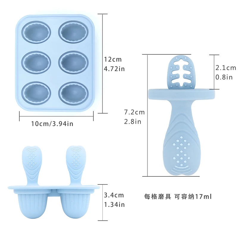Silicone Baby Teether Ice Pop Mold
