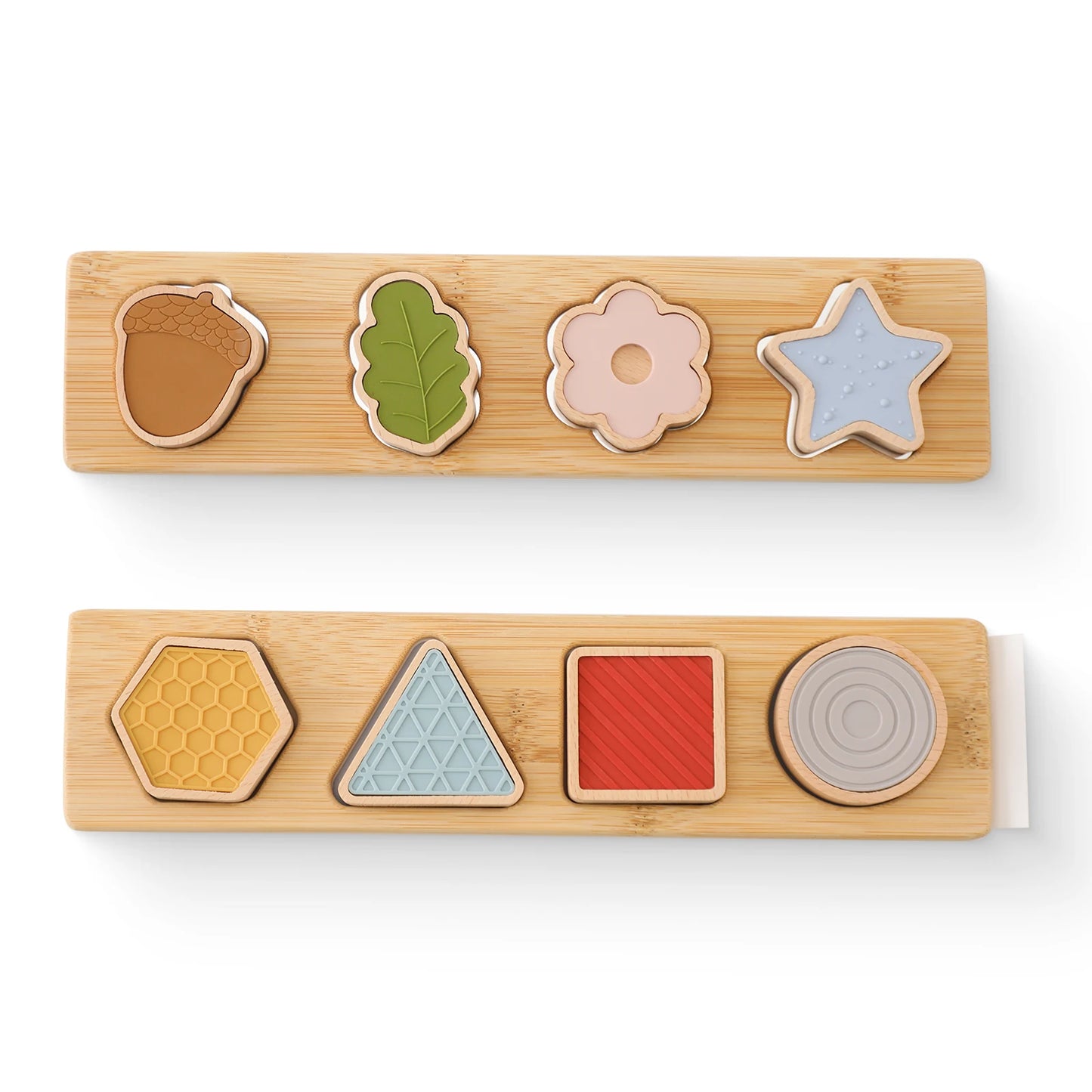 Montessori Wooden Shape Puzzle – Silicone Building Blocks