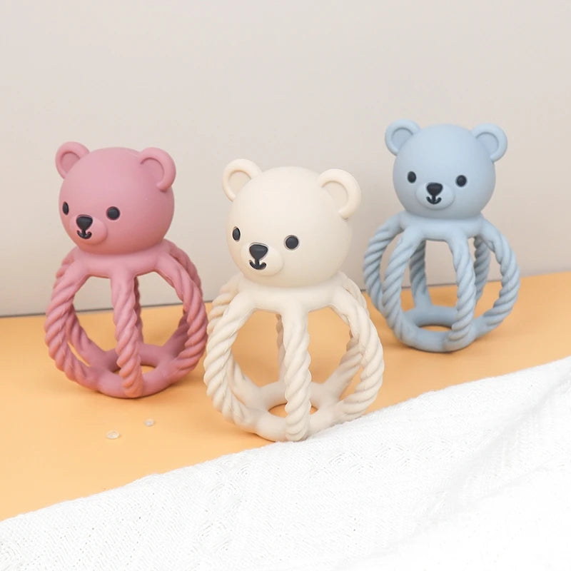 Soft Silicone Bear Toy – Baby Teething Relief Gift