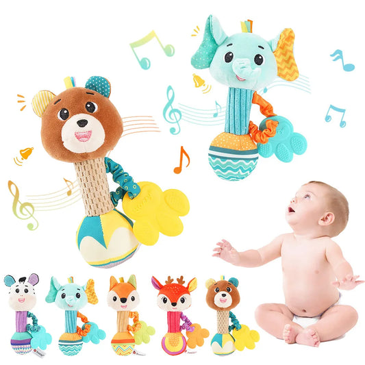 Soft Animal Baby Rattle Toy