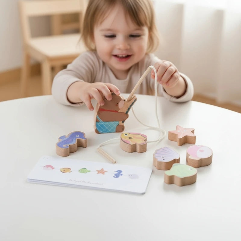 Montessori Fish Threading Toy – Fine Motor Learning