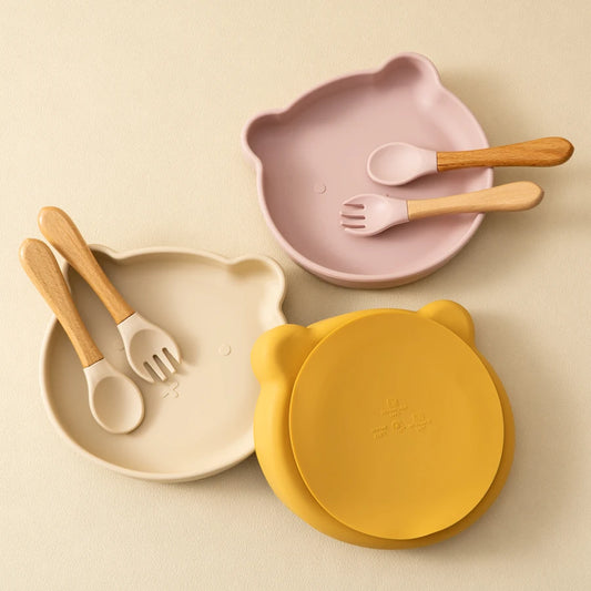 Silicone Baby Feeding Dishes Tableware