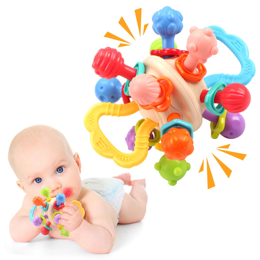 Manhattan Soft Silicone Baby Grab Ball & Teether