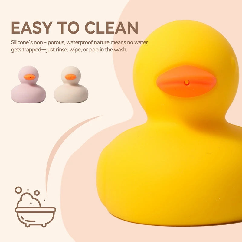 Montessori Duck Bath Toy – Squeaky Water Play Gift