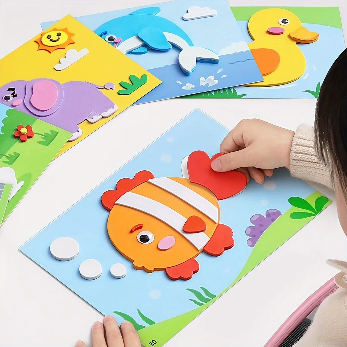 3D Foam Educational Art Sticker Set