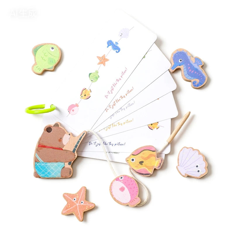 Montessori Fish Threading Toy – Fine Motor Learning