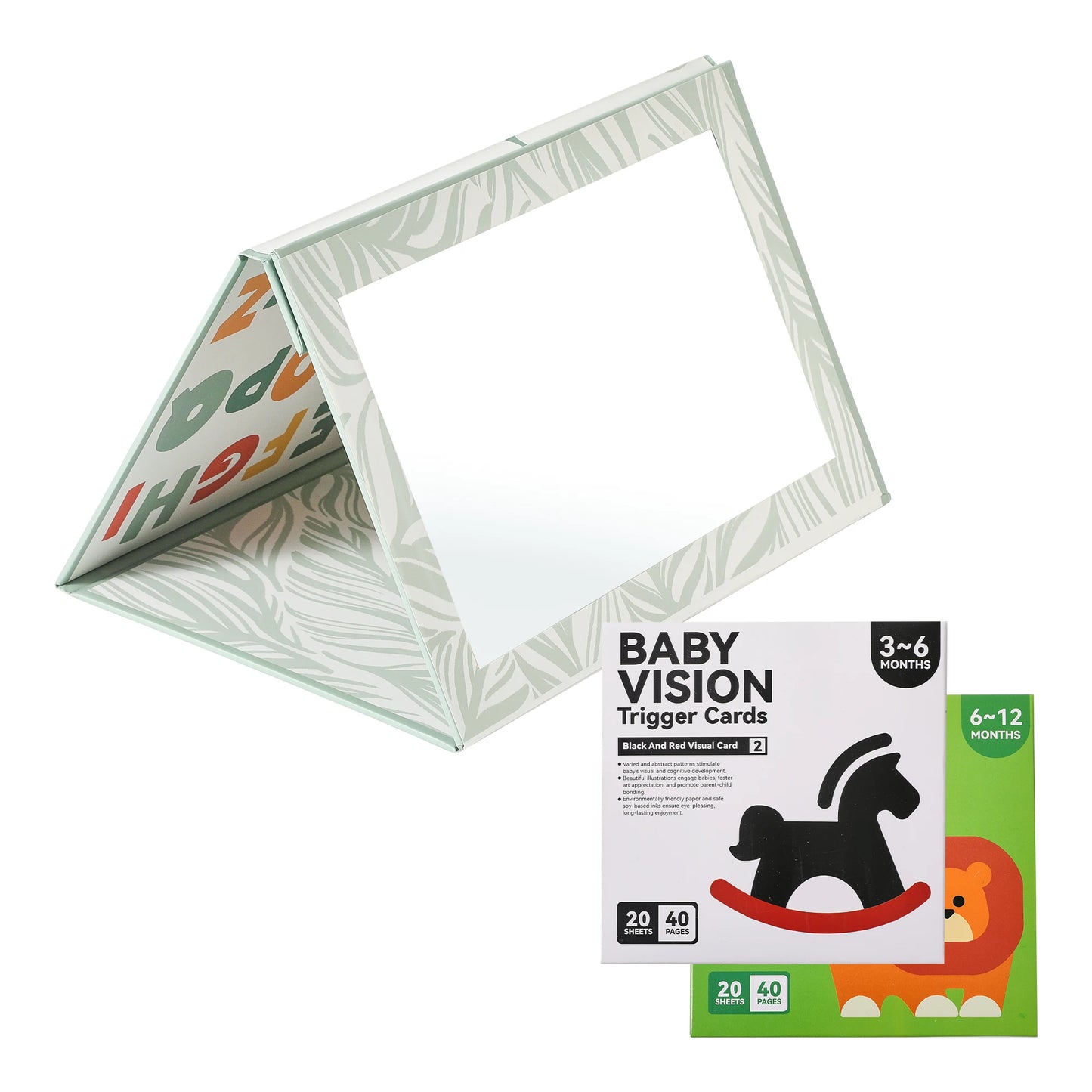 Newborn Tummy Time Mirror – Montessori Activity Toy