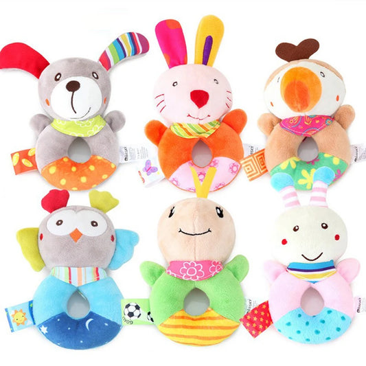 Baby Plush Animal Rattle Toy for Newborn