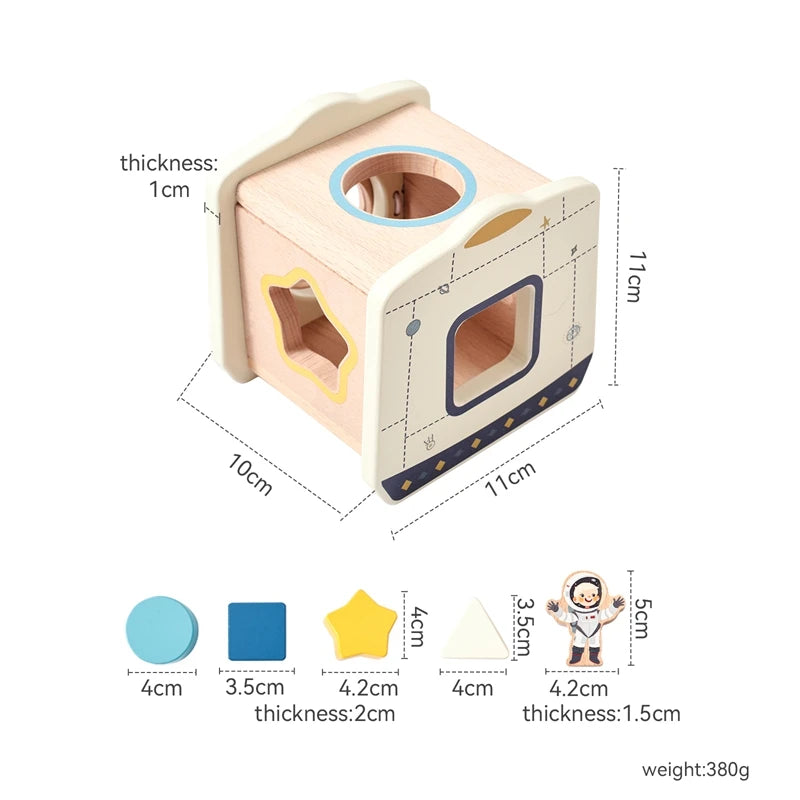 Wooden Astronaut Toy – Montessori Space Play Gift