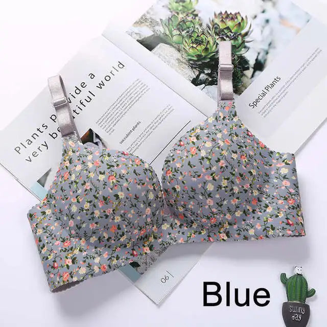 Floral Seamless Push-Up Bra for Women