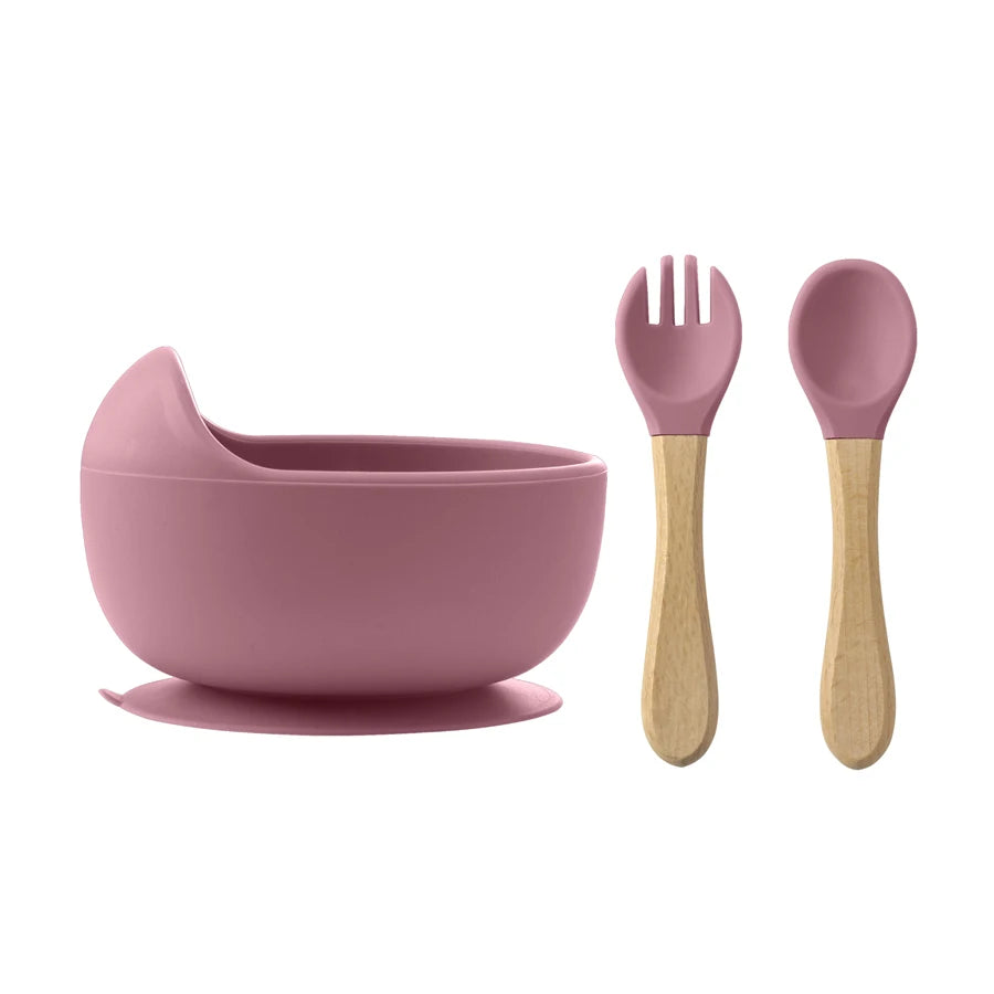 Silicone Baby Feeding Bowl Set – Toddler Learning Dishes