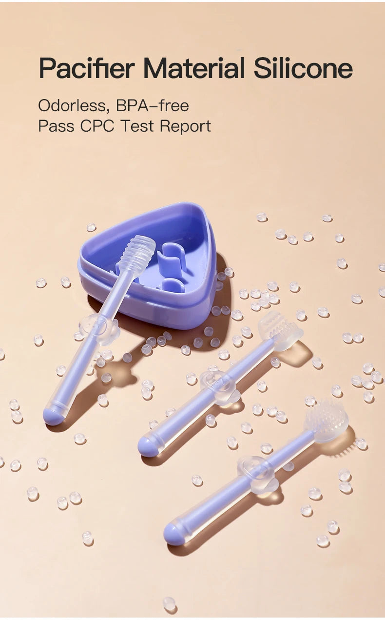 Baby Silicone Toothbrush with Case