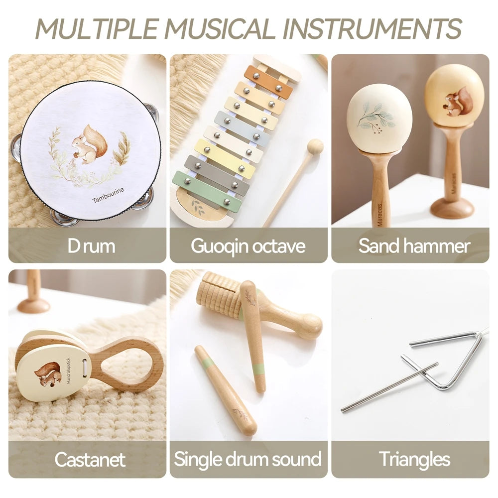 Baby Musical Instrument Set – Montessori Wooden Toys