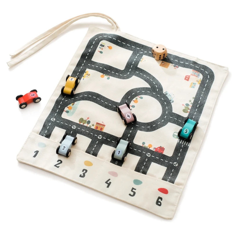 Montessori Traffic Map Toy – Wooden City Play Gift