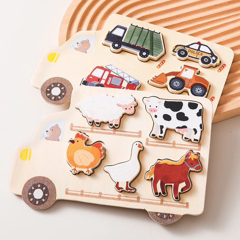 Montessori Wooden Puzzle Toy Set