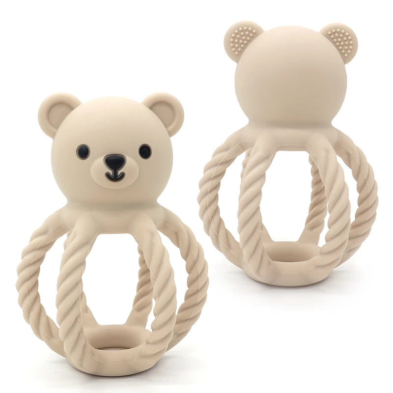 Soft Silicone Bear Toy – Baby Teething Relief Gift