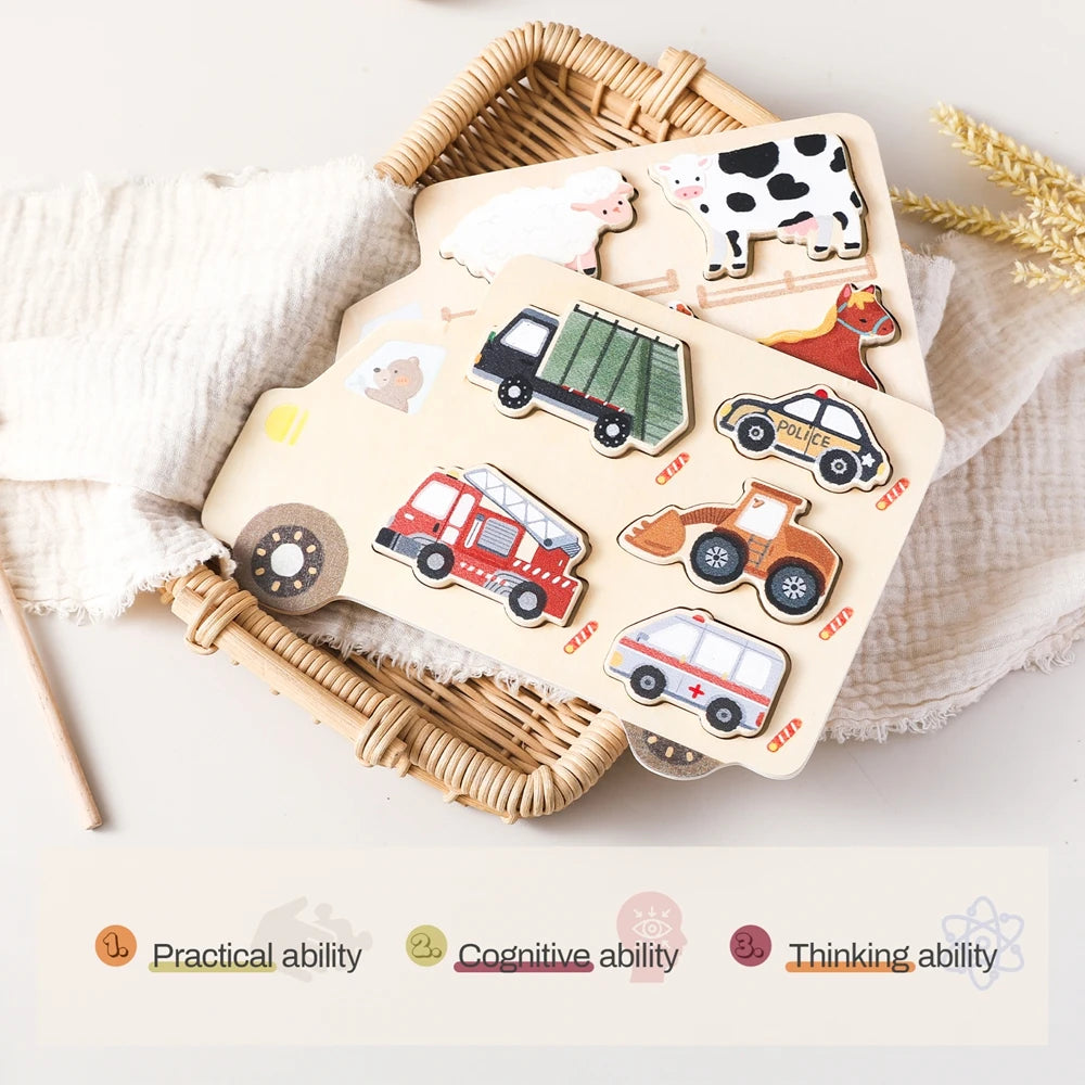 Montessori Wooden Puzzle Toy Set