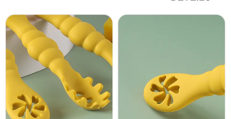 Silicone Baby Spoon & Fork Set (3PCS)