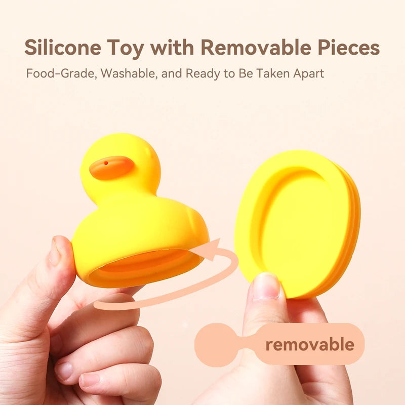 Montessori Duck Bath Toy – Squeaky Water Play Gift