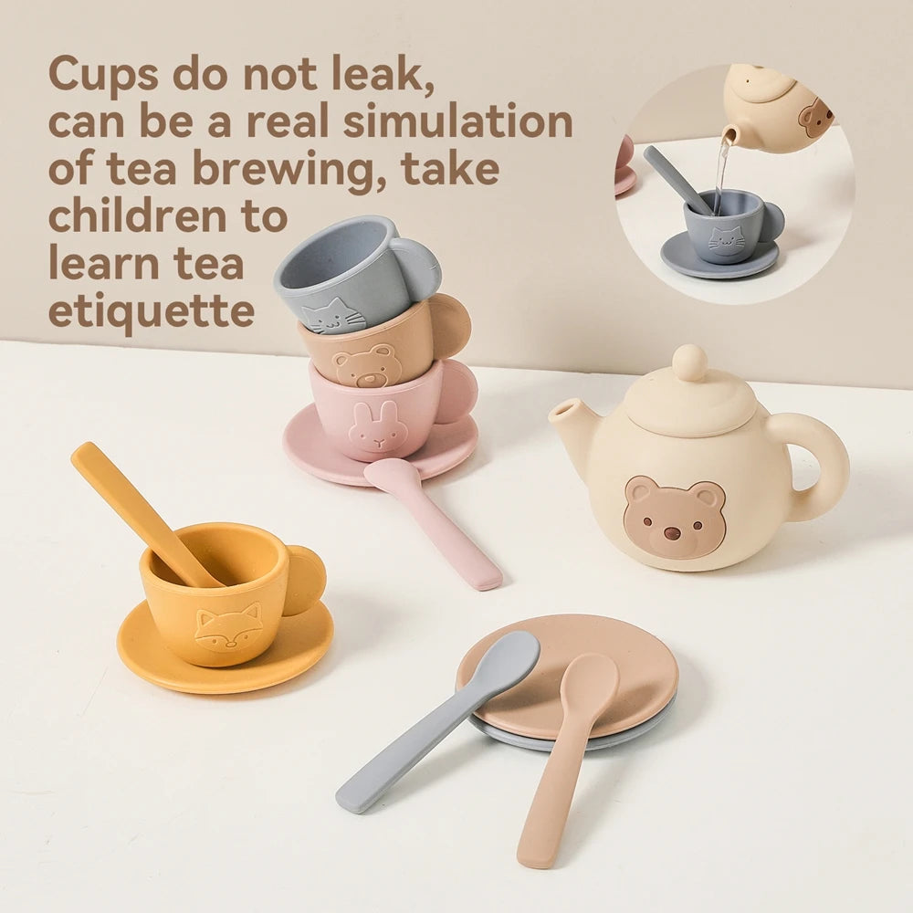 Wooden Kids Tea Set – Pretend Play Toy
