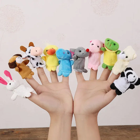 Cartoon Finger Puppet Hand Dolls – Baby Early Education Plush Toys
