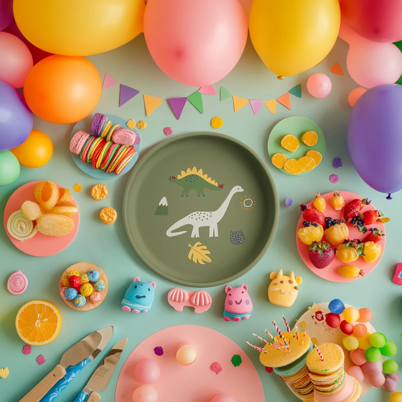 Dinosaur Silicone Baby Plate BPA Free