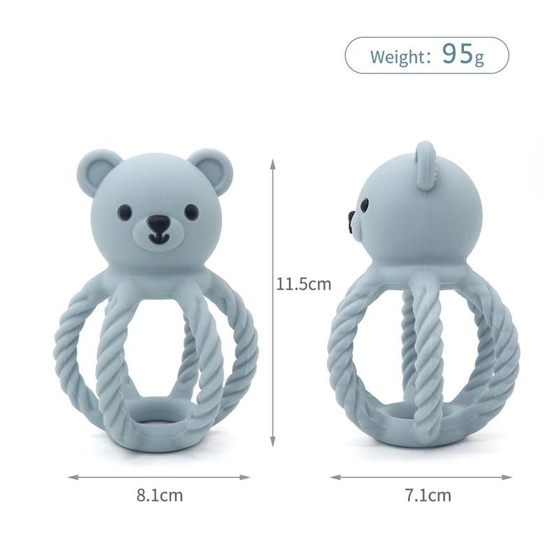 Soft Silicone Bear Toy – Baby Teething Relief Gift