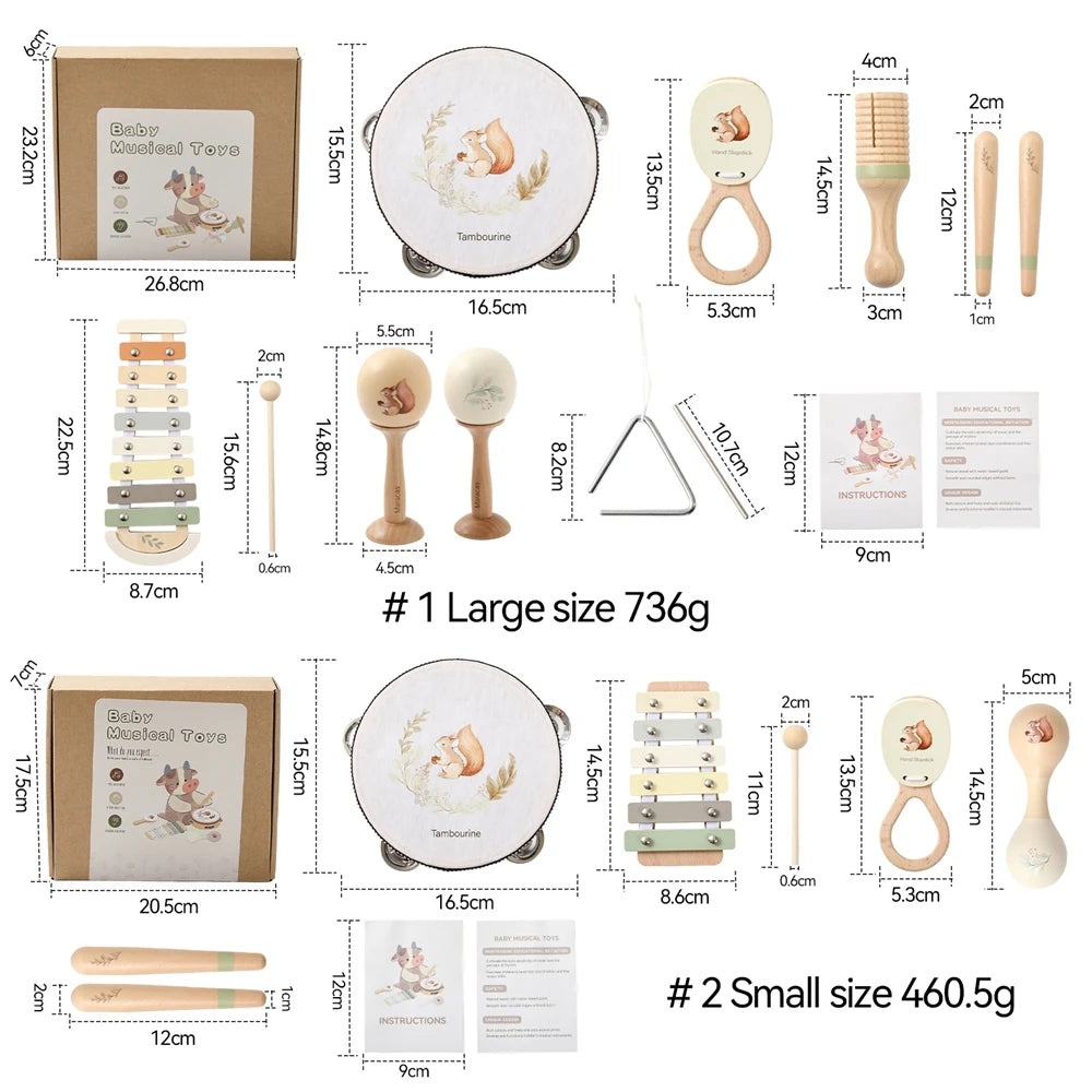 Baby Musical Instrument Set – Montessori Wooden Toys