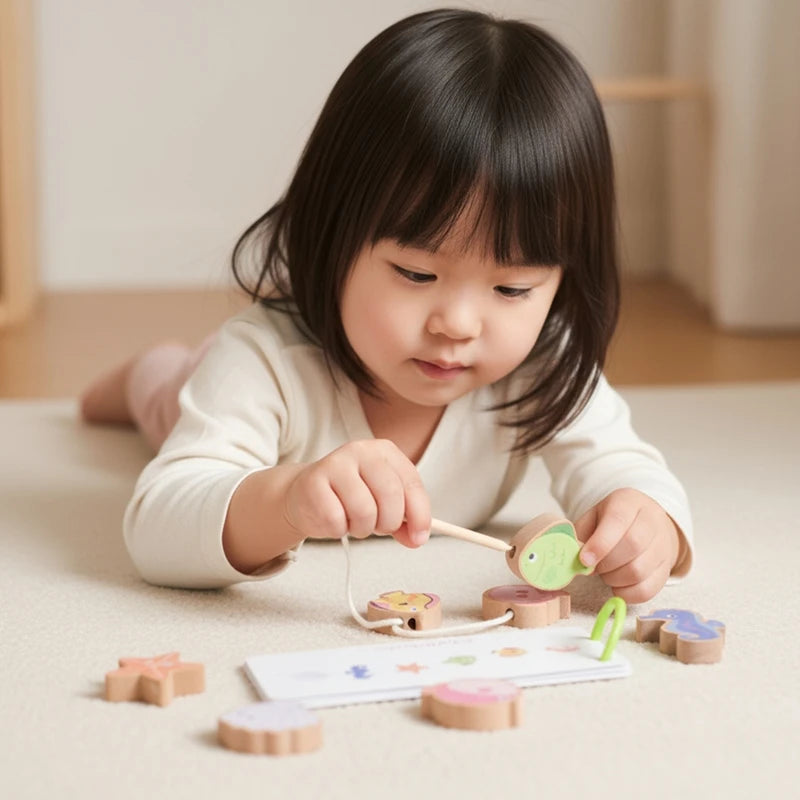 Montessori Fish Threading Toy – Fine Motor Learning
