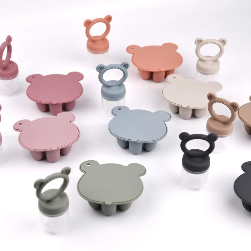 Bear Silicone Baby Food Freezer Set