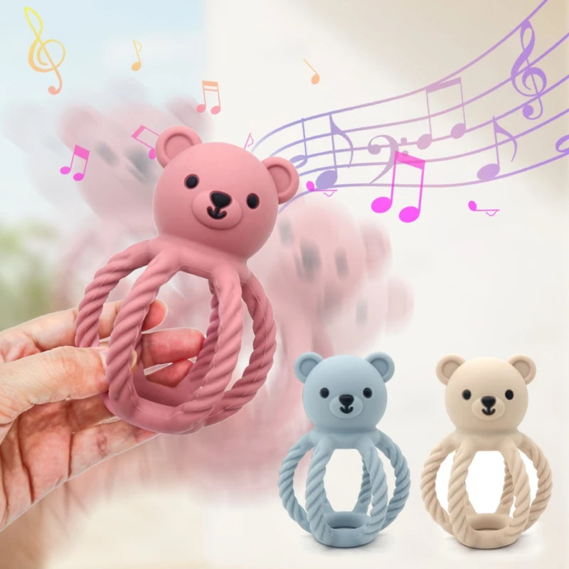 Soft Silicone Bear Toy – Baby Teething Relief Gift