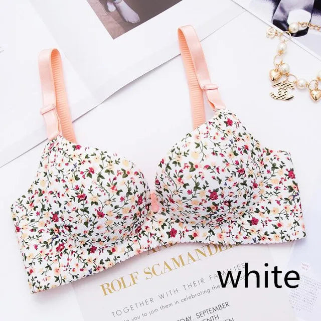 Floral Seamless Push-Up Bra for Women
