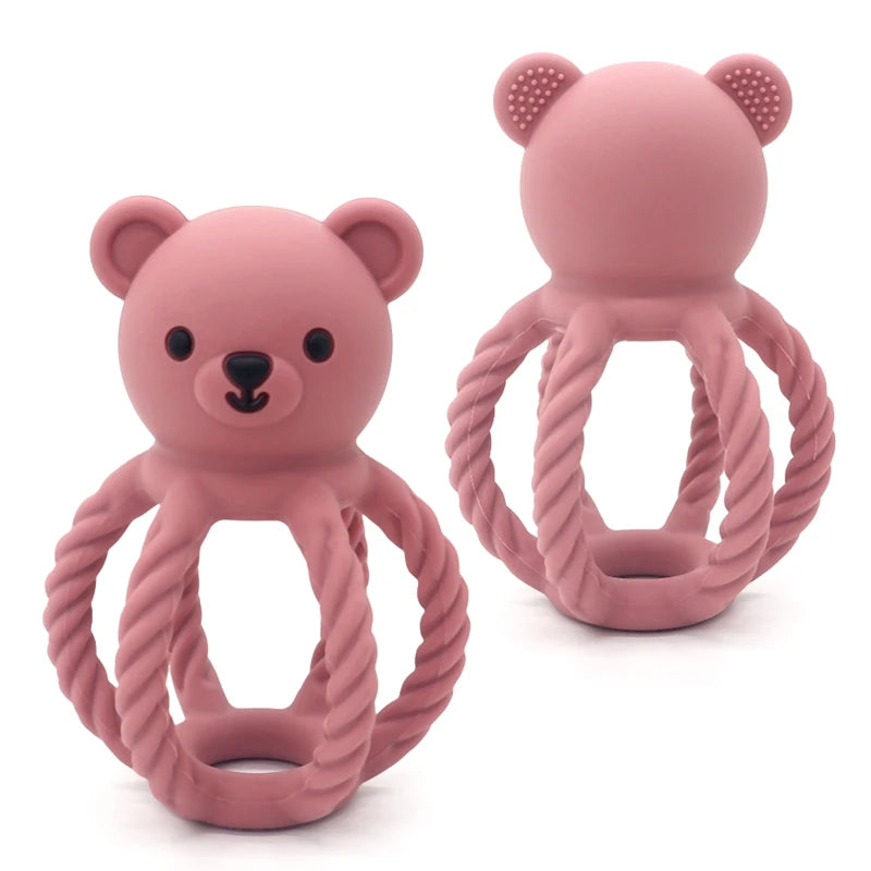 Soft Silicone Bear Toy – Baby Teething Relief Gift