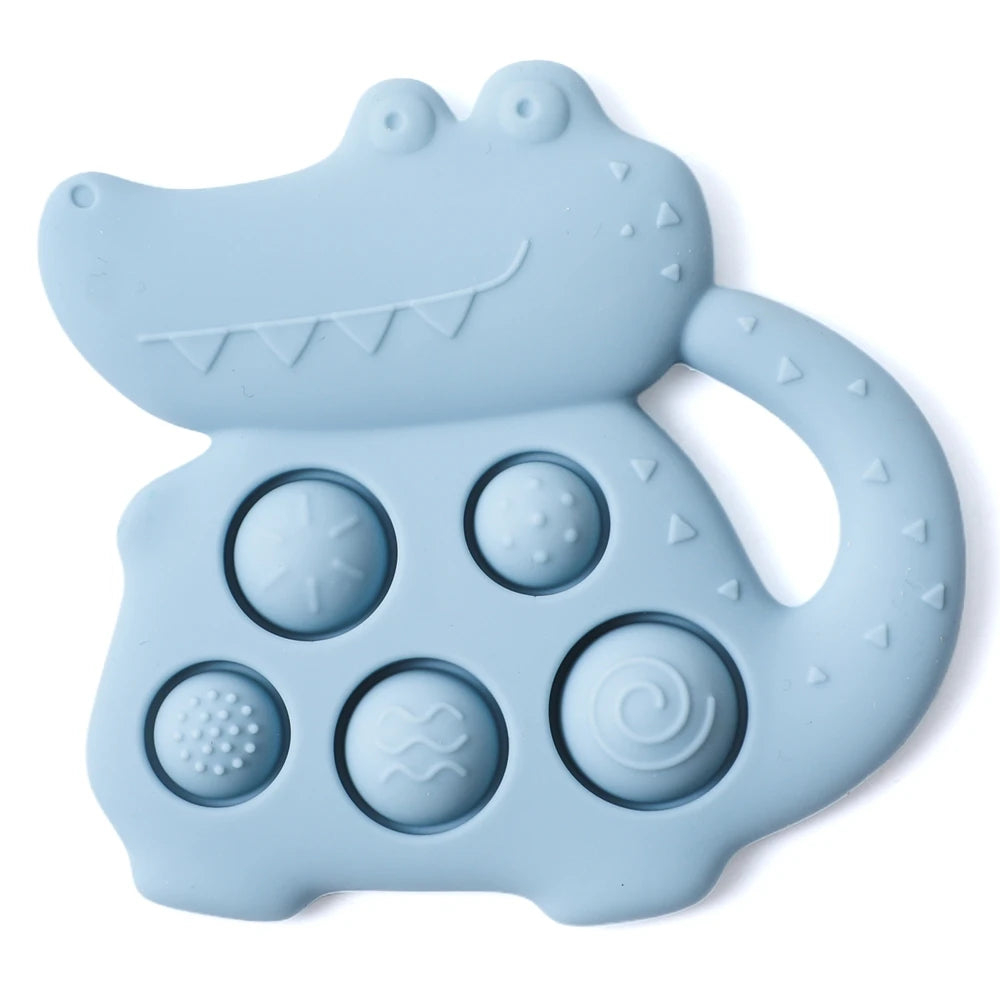 Baby Silicone Teething Toy – Dinosaur Hand Bell