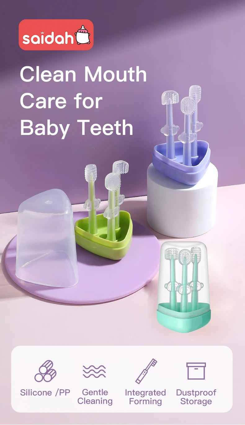 Baby Silicone Toothbrush with Case