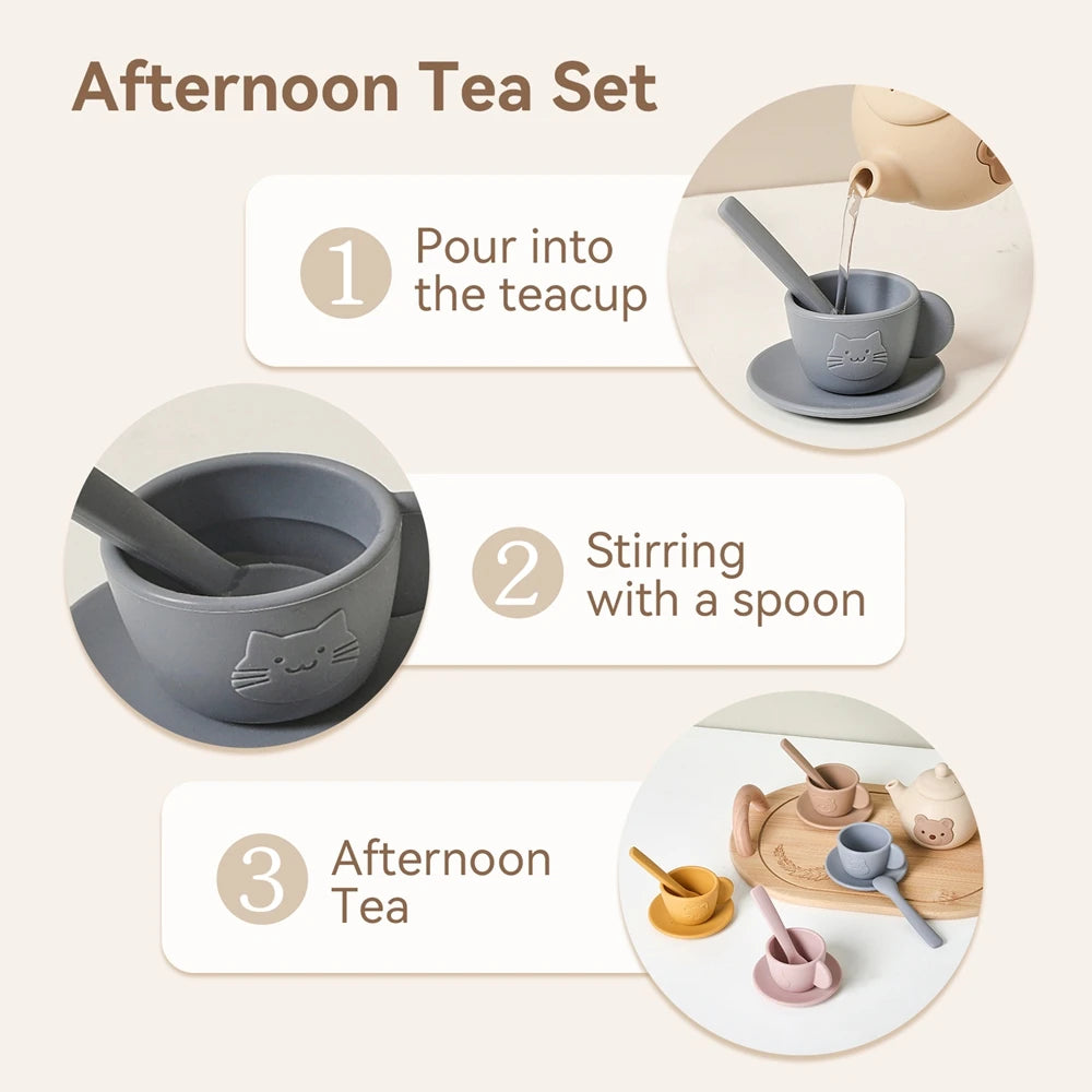 Wooden Kids Tea Set – Pretend Play Toy