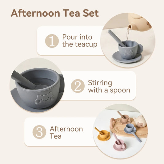 Wooden Kids Tea Set – Pretend Play Toy