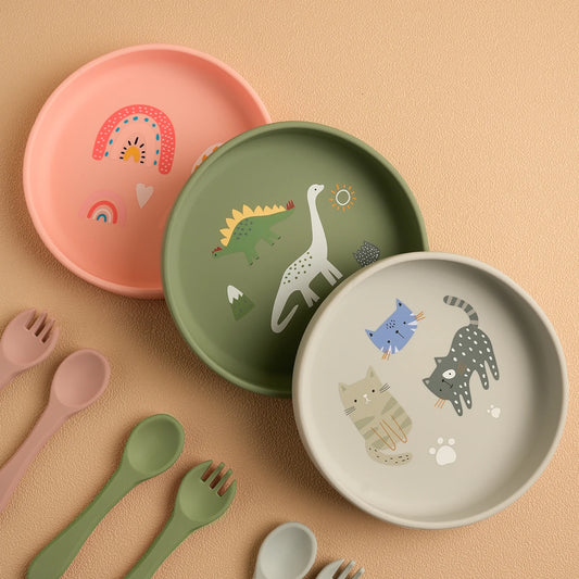 Dinosaur Silicone Baby Plate BPA Free