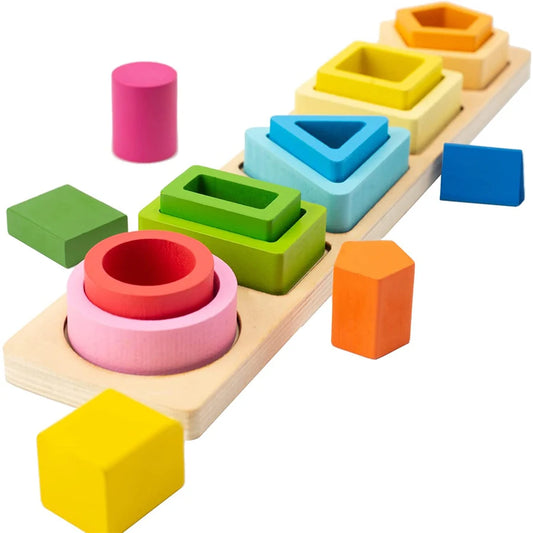 Montessori Wooden Sorting & Stacking Toy