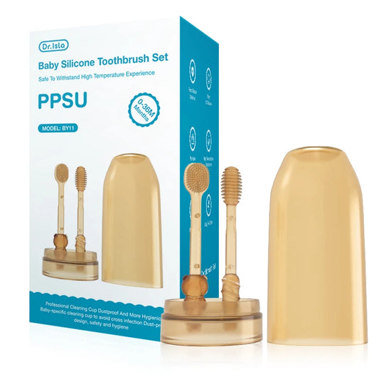 MAMIJOY Baby Silicone Training Toothbrush – 3-in-1 BPA Free