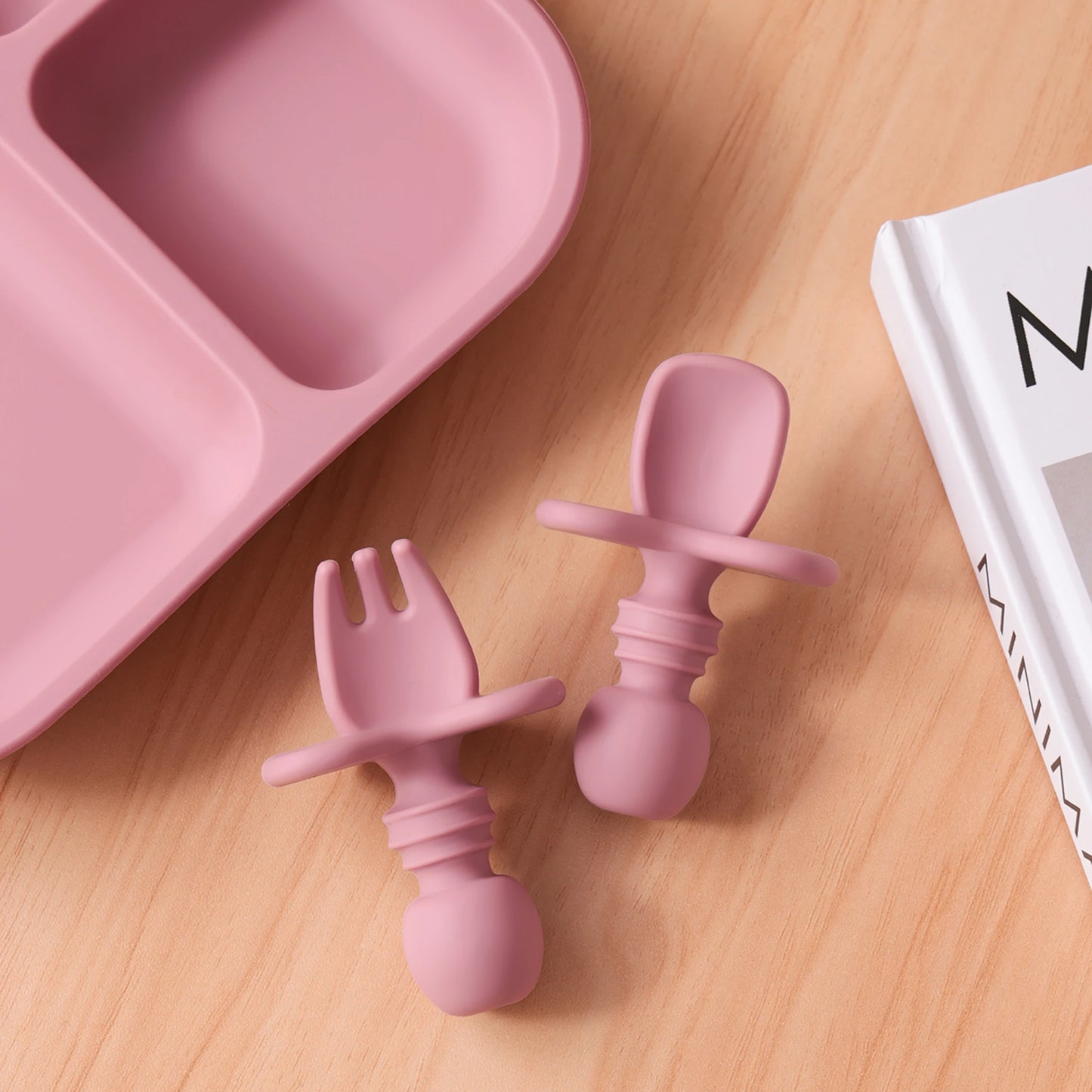 Soft Silicone Fork & Spoon for Babies